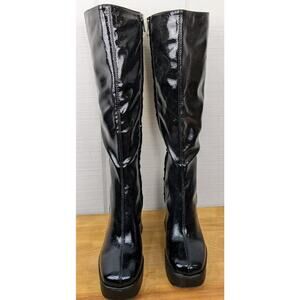 Circus Sam Edelman Women's Black Boots Sandy Knee High 8.5 Platform 70s Retro